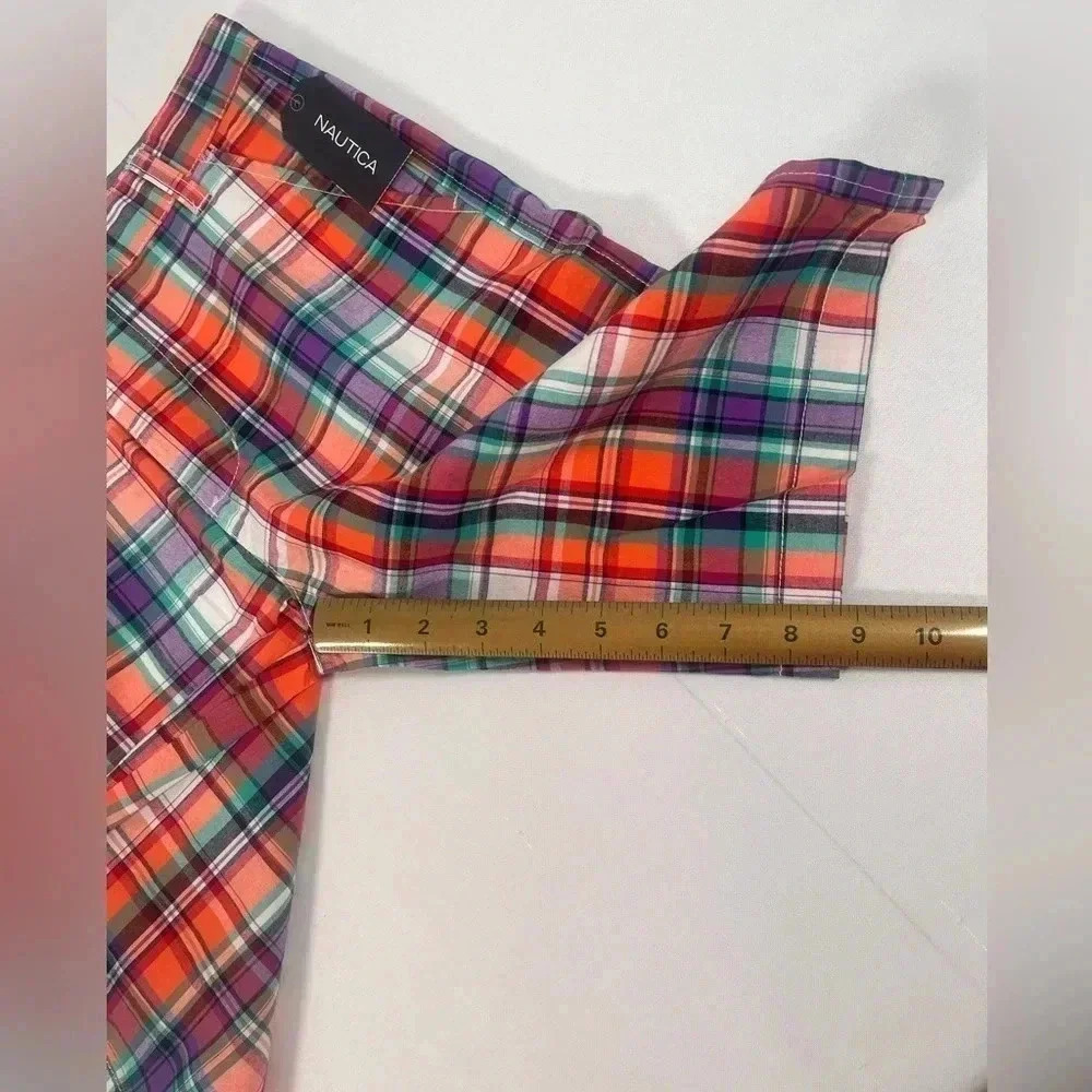 Nautica Plaid Bermuda Shorts Boys Size 12 NWT - Picture 5 of 5